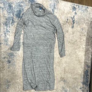 Old Navy Gray Turtleneck Long Sleeve Dress